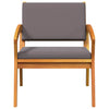 Hage Stol med pute 2 pcs Brun Massivt akasietre