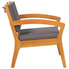 Hage Stol med pute 2 pcs Brun Massivt akasietre