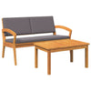 Bistrosett 2 pcs Brun Massivt akasietre