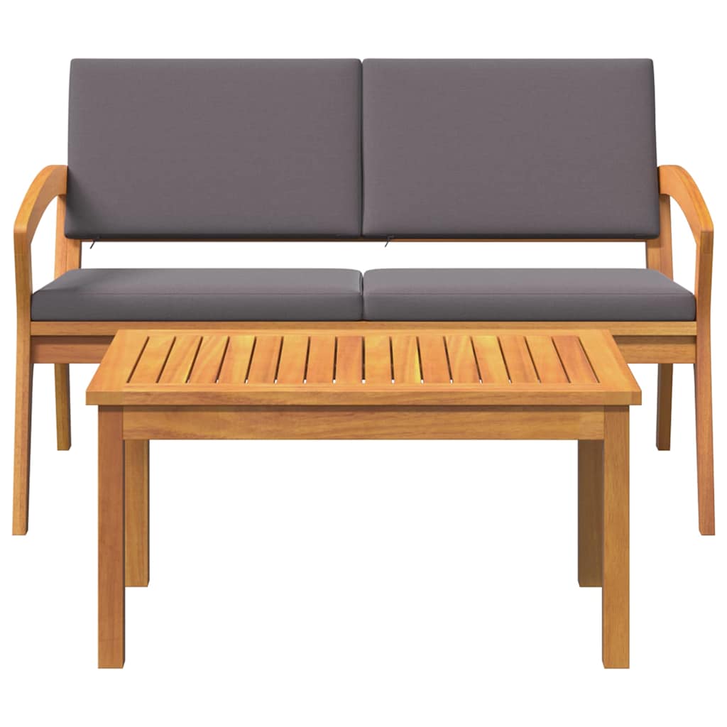 Bistrosett 2 pcs Brun Massivt akasietre