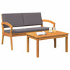 Bistrosett 2 pcs Brun Massivt akasietre