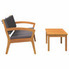 Bistrosett 2 pcs Brun Massivt akasietre