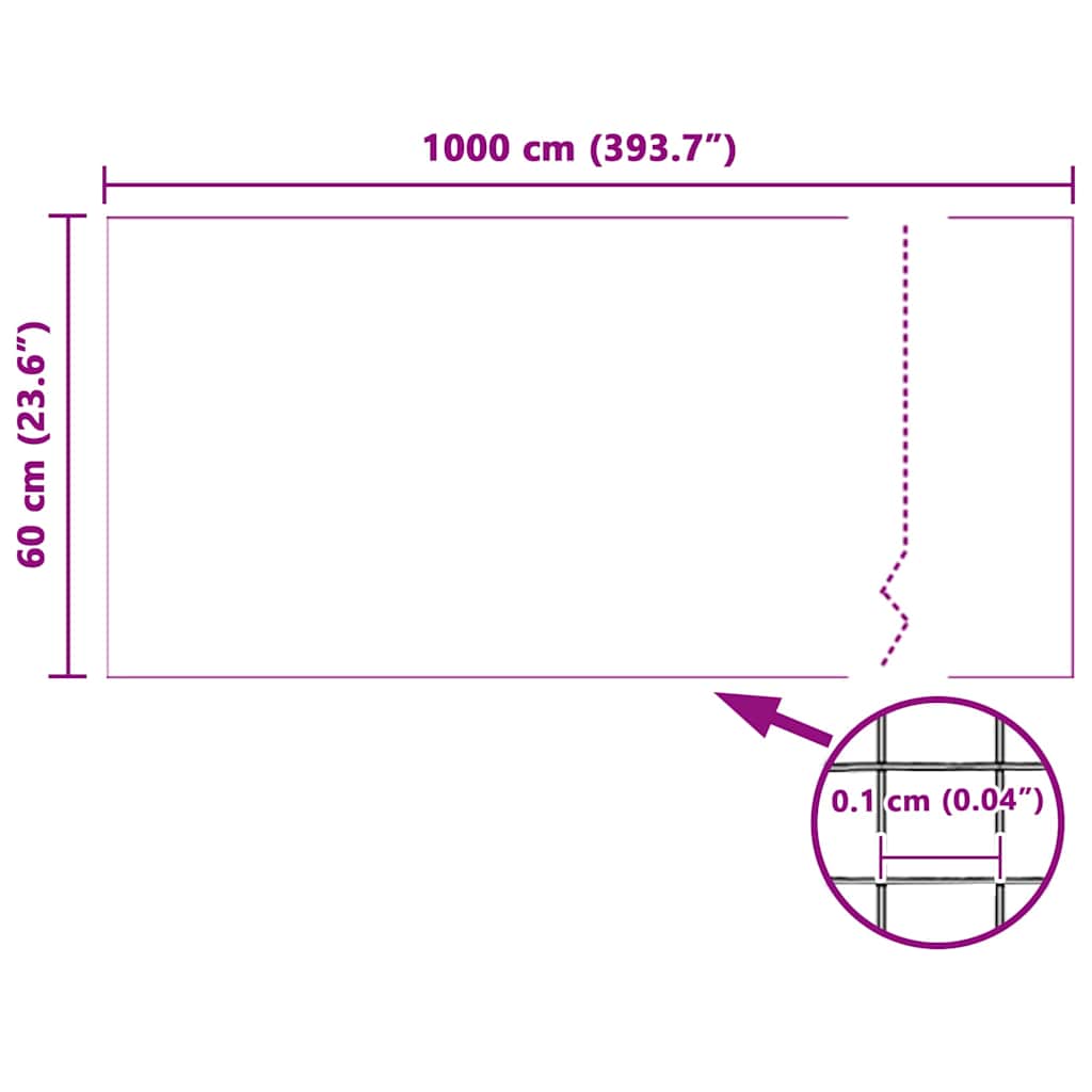 Insektnett Hvit 60 x 1000 cm Fiberglass