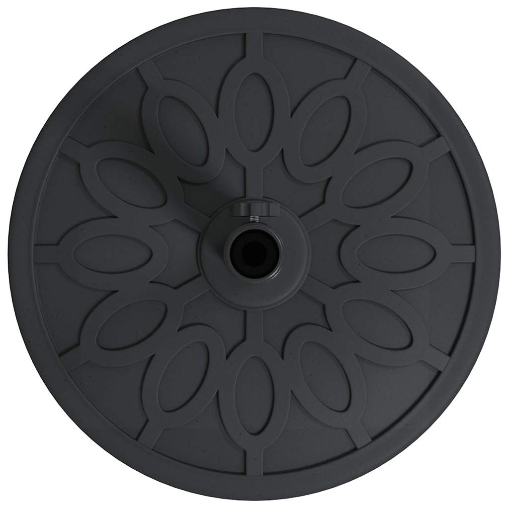 Parasollfot Art Deco Svart Ø 45 x 39,5 cm Jern vidaXL