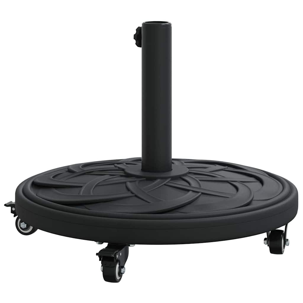 Parasollfot Art Deco Svart Ø 45 x 39,5 cm Jern vidaXL