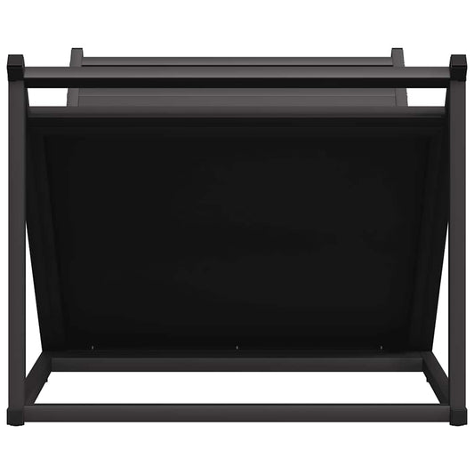 Vedstativ svart 70x43x34,5 cm kaldvalset stål