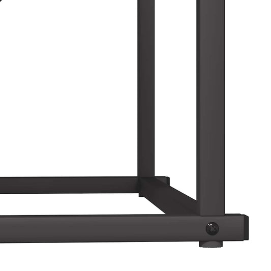 Vedstativ svart 70x43x34,5 cm kaldvalset stål