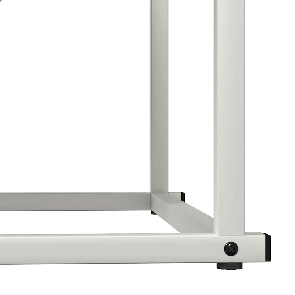 Vedstativ hvit 70x43x34,5 cm kaldvalset stål