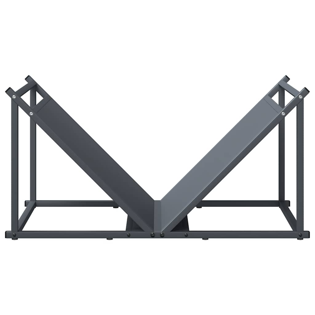 Vedstativ antrasitt 70x43x34,5 cm kaldvalset stål