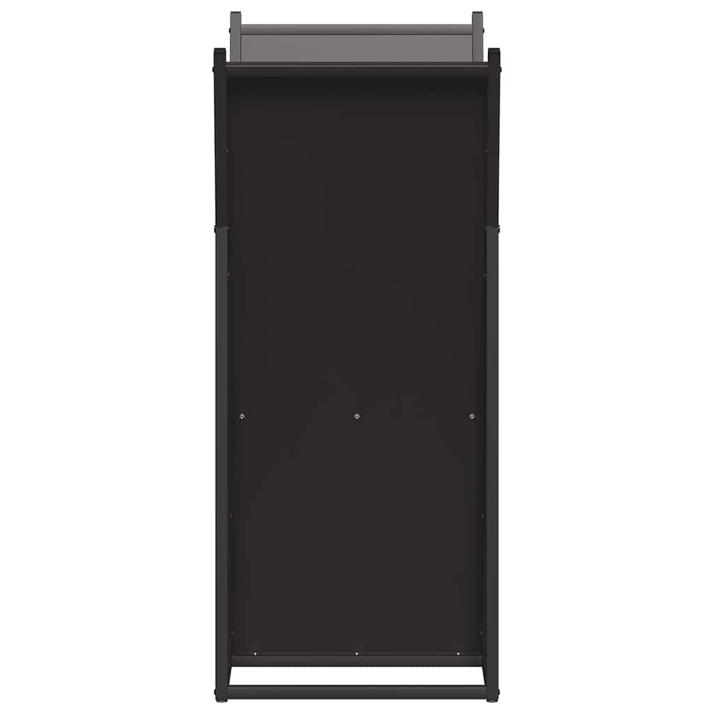 Vedstativ svart 69,5x35x81 cm kaldvalset stål vidaXL