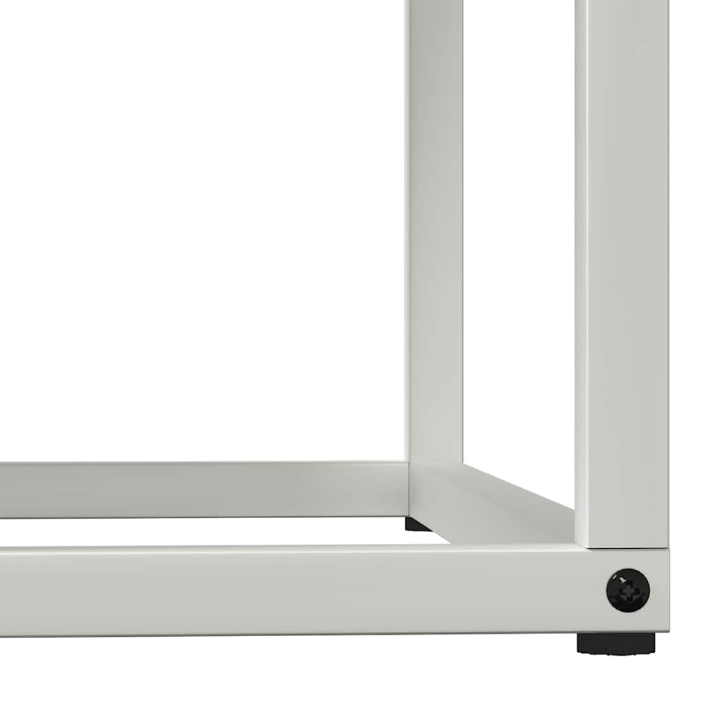 Vedstativ hvit 69,5x35x81 cm kaldvalset stål