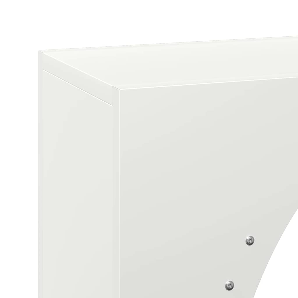 Vedstativ hvit 50x23x100 cm kaldvalset stål