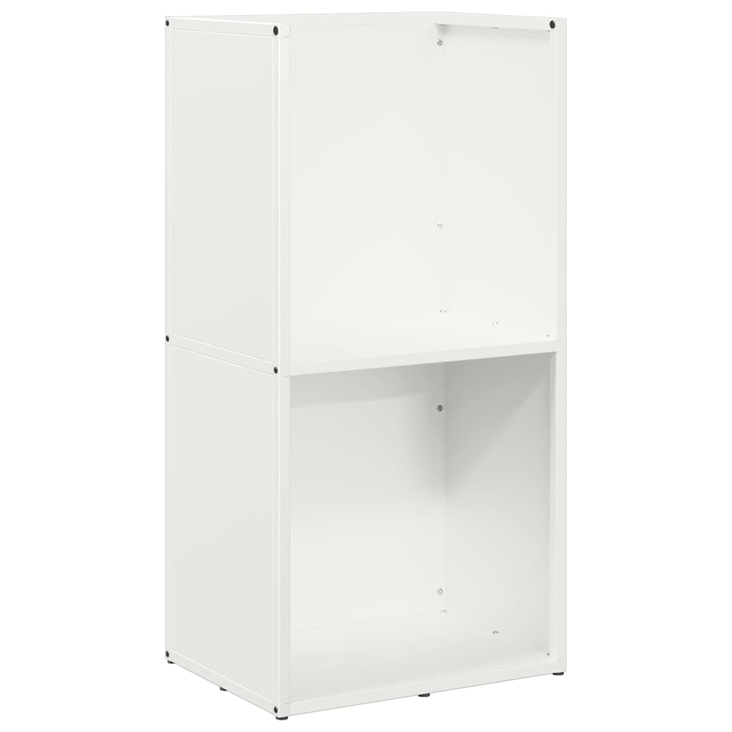 Vedstativ hvit 40x30x80 cm kaldvalset stål