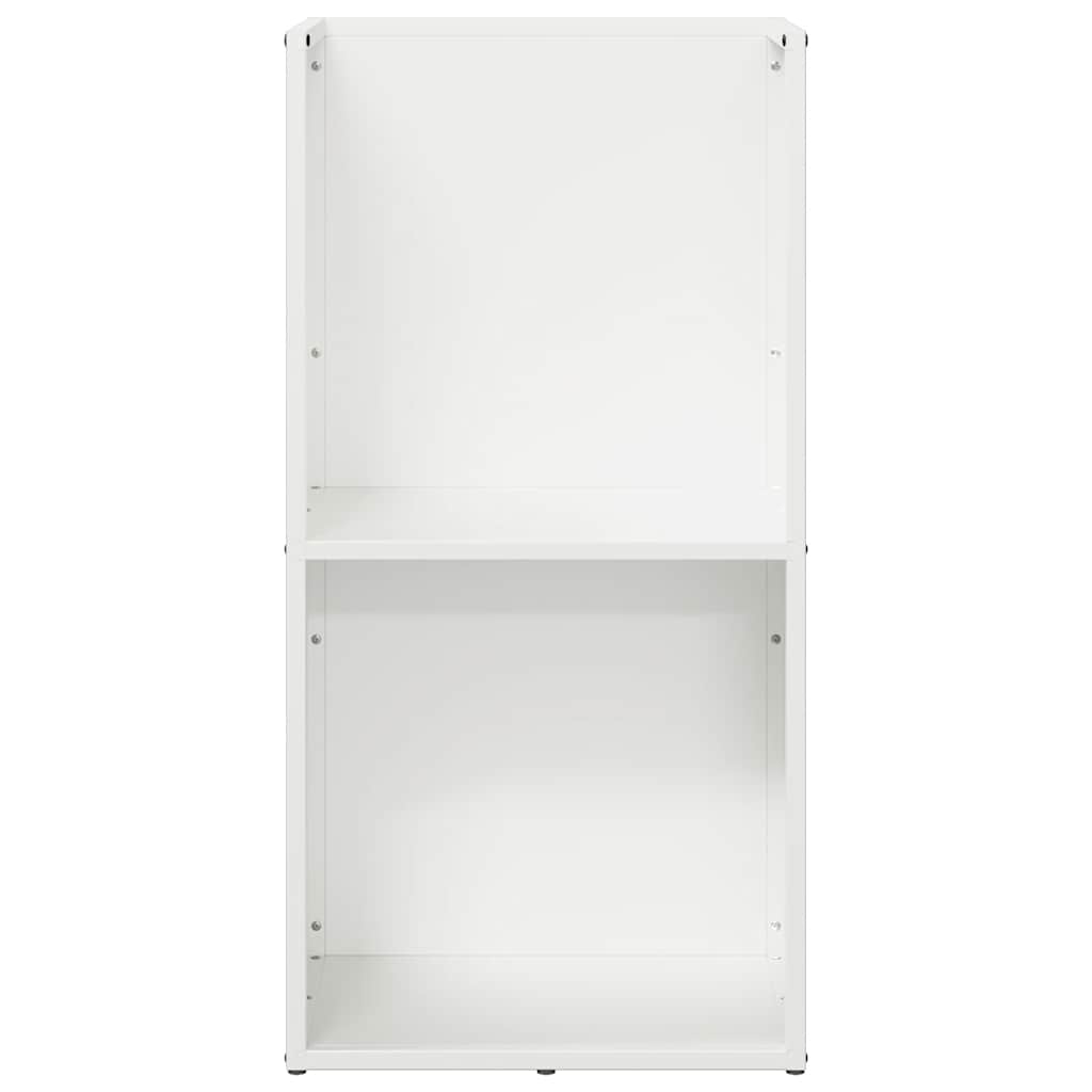 Vedstativ hvit 40x30x80 cm kaldvalset stål