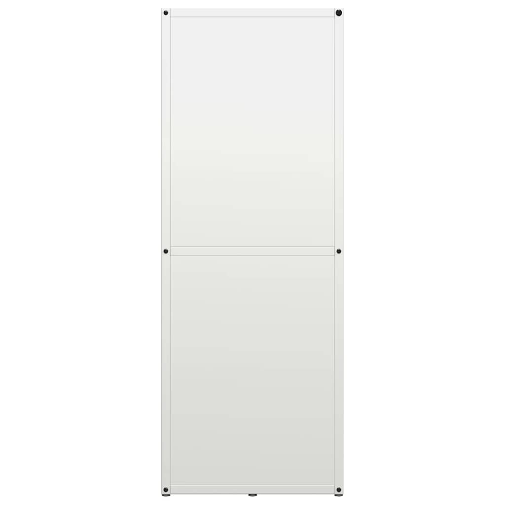 Vedstativ hvit 40x30x80 cm kaldvalset stål