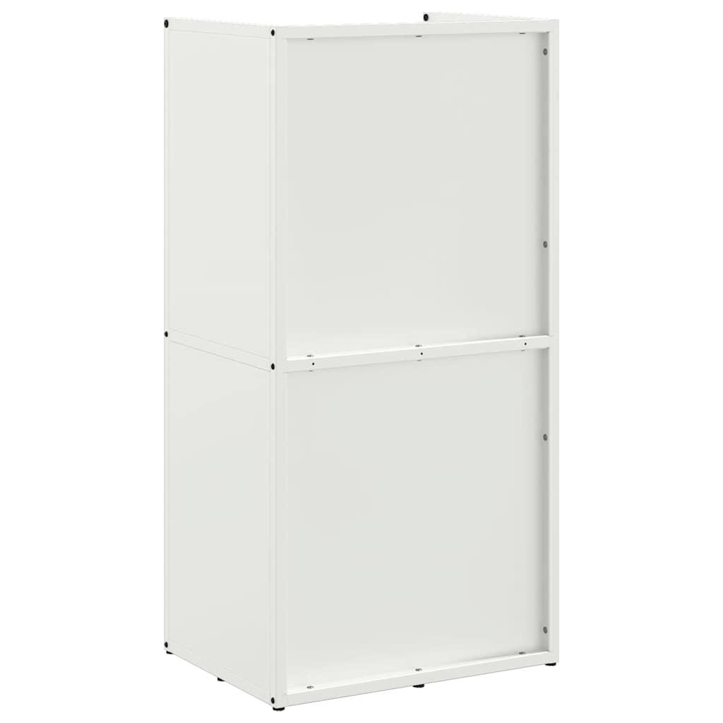 Vedstativ hvit 40x30x80 cm kaldvalset stål