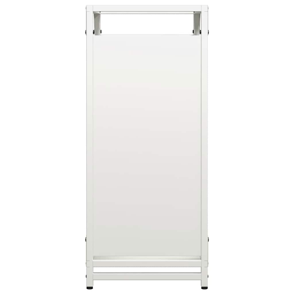 Vedstativ svart 44x28x65 cm kaldvalset stål