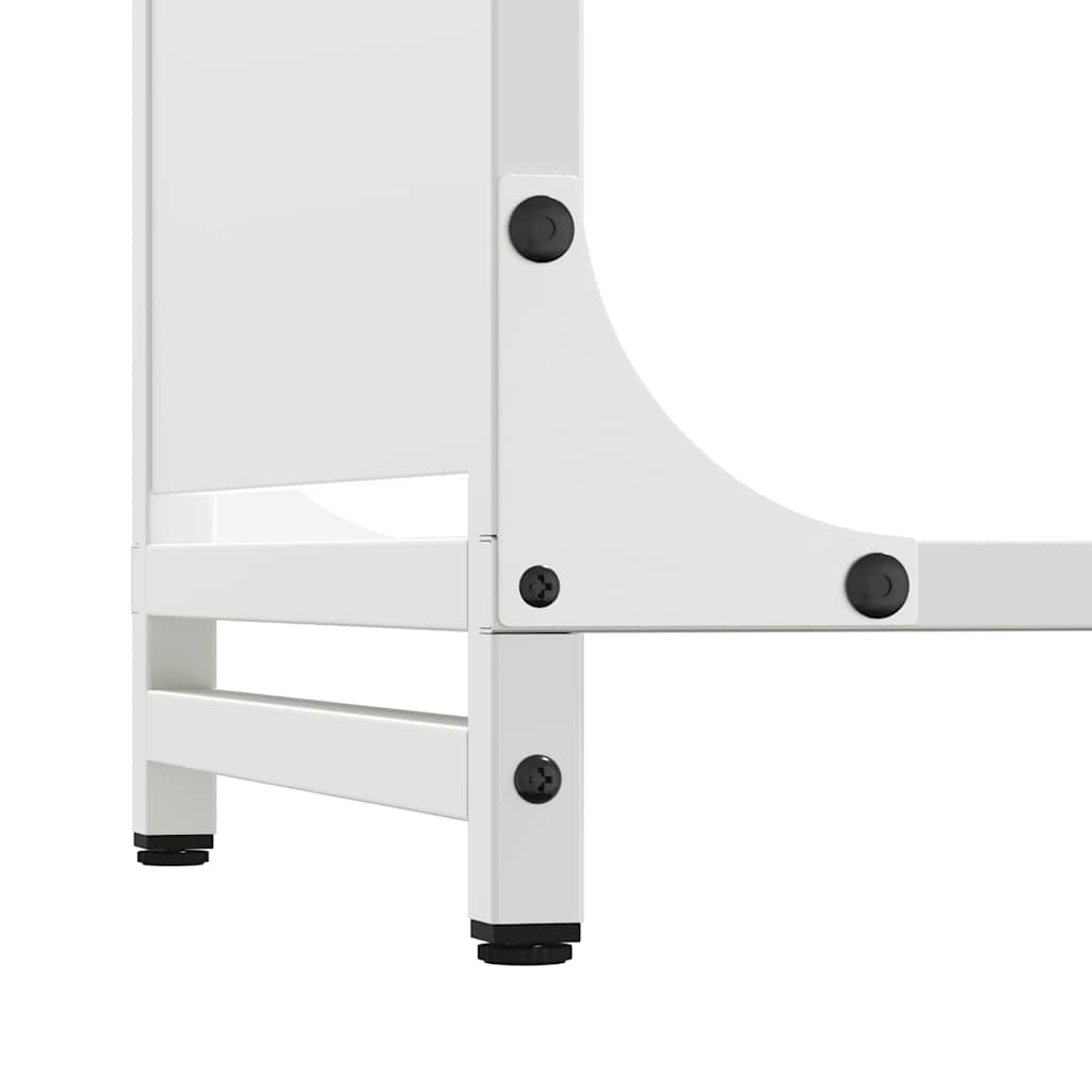 Vedstativ svart 44x28x65 cm kaldvalset stål