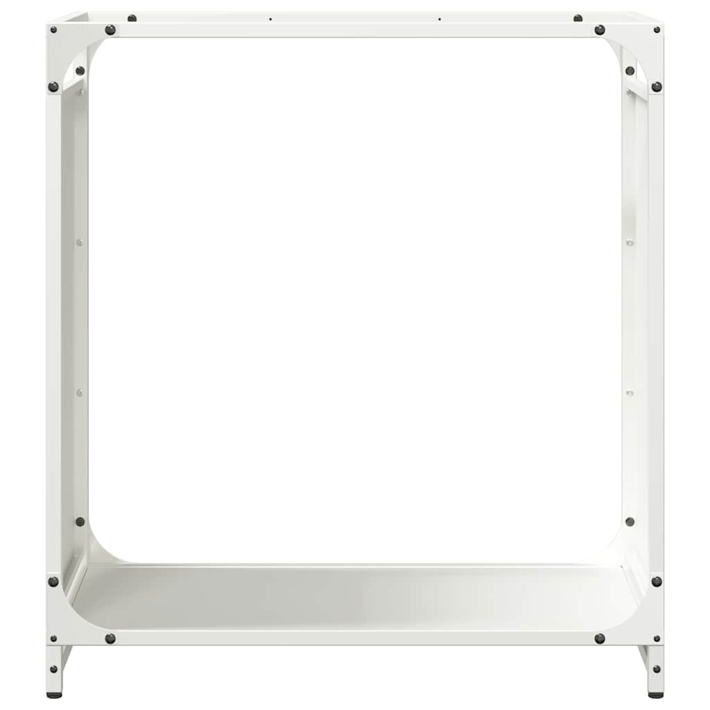 Vedstativ svart 60x28x65 cm kaldvalset stål