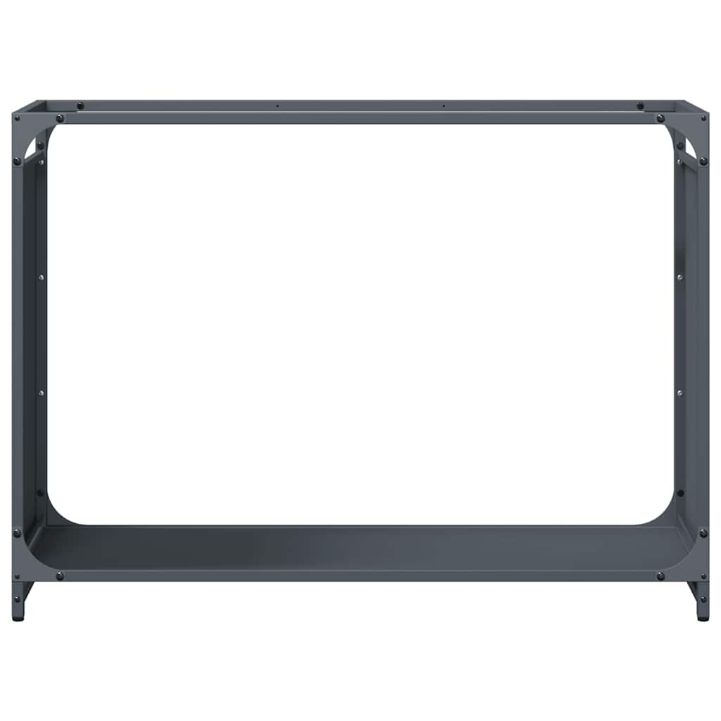 Vedstativ antrasitt 90x28x65 cm kaldvalset stål