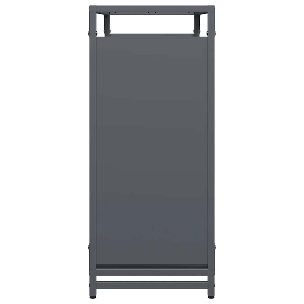 Vedstativ antrasitt 90x28x65 cm kaldvalset stål