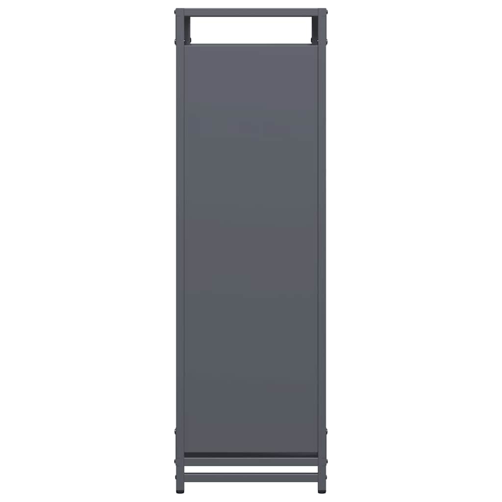 Vedstativ antrasitt 44x28x90 cm kaldvalset stål