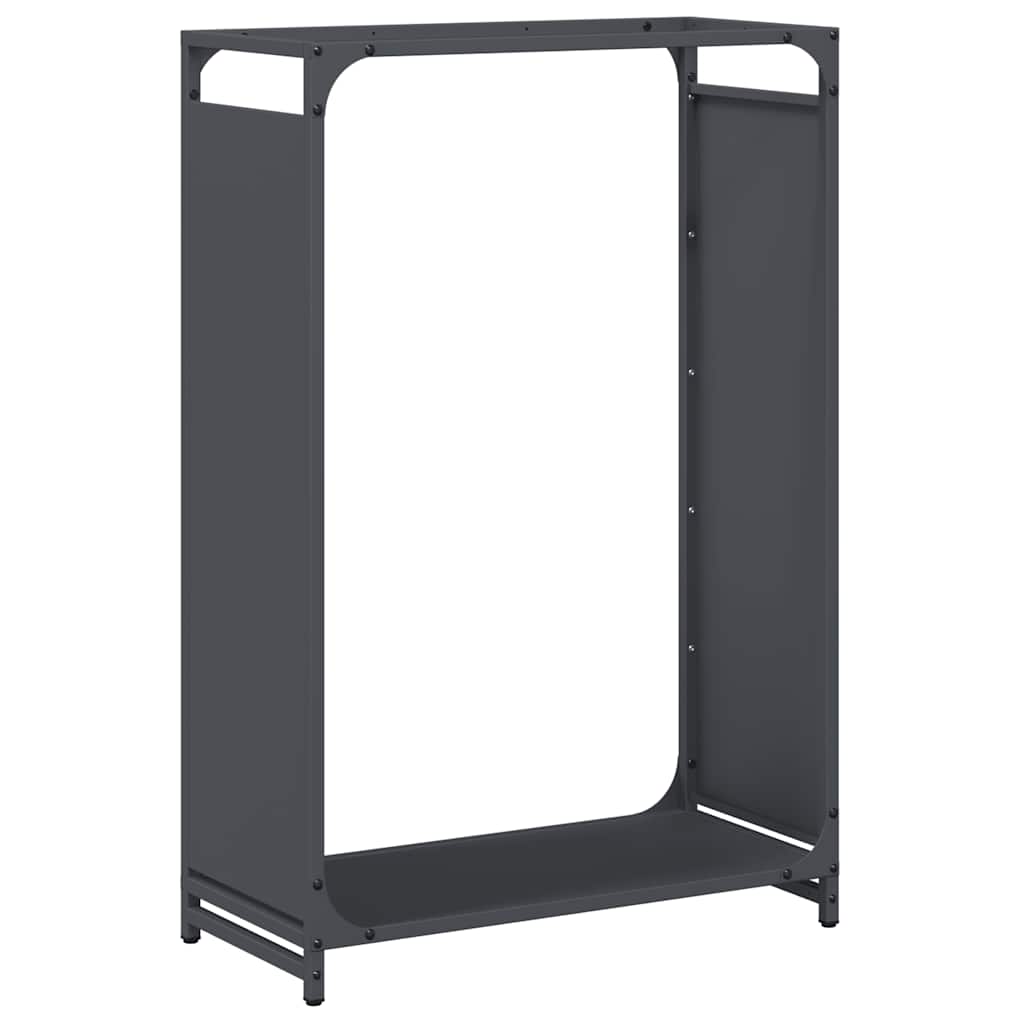 Vedstativ antrasitt 60x28x90 cm kaldvalset stål