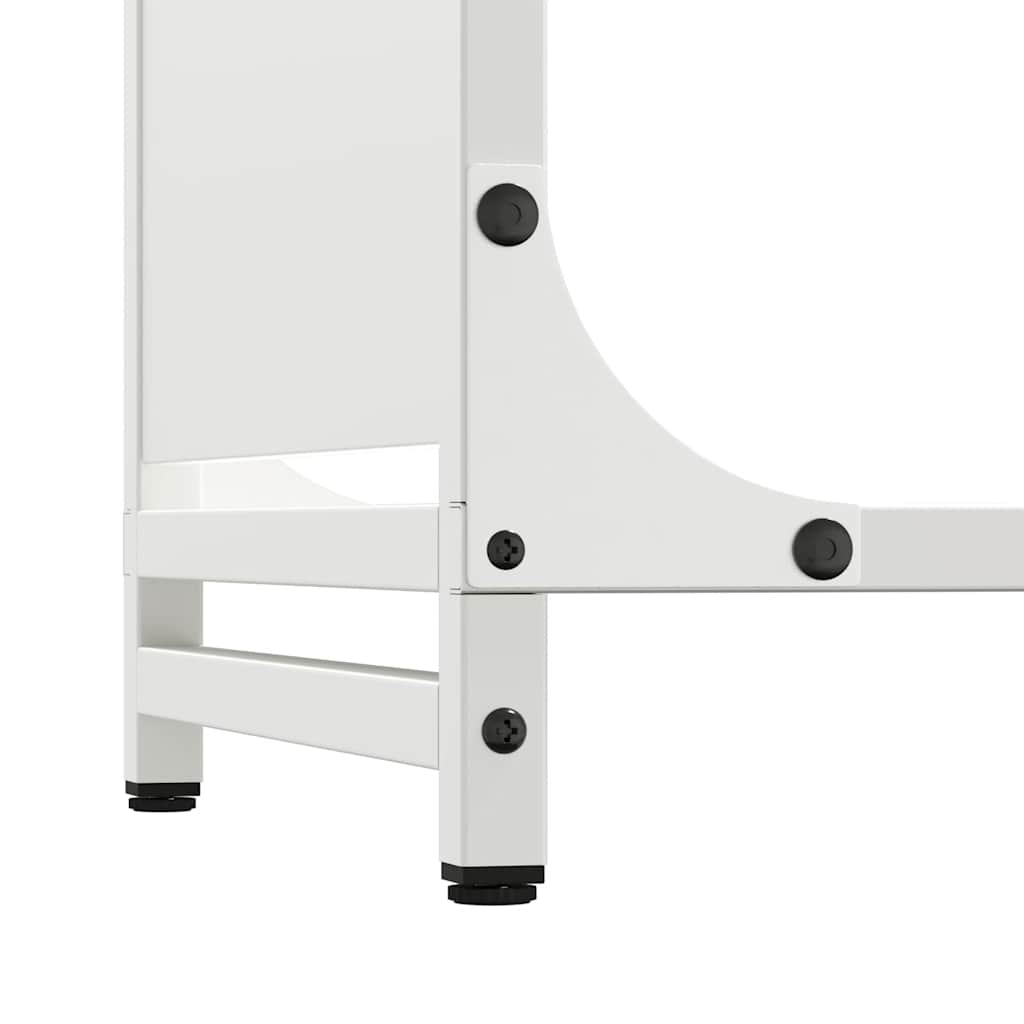 Vedstativ svart 90x28x90 cm kaldvalset stål