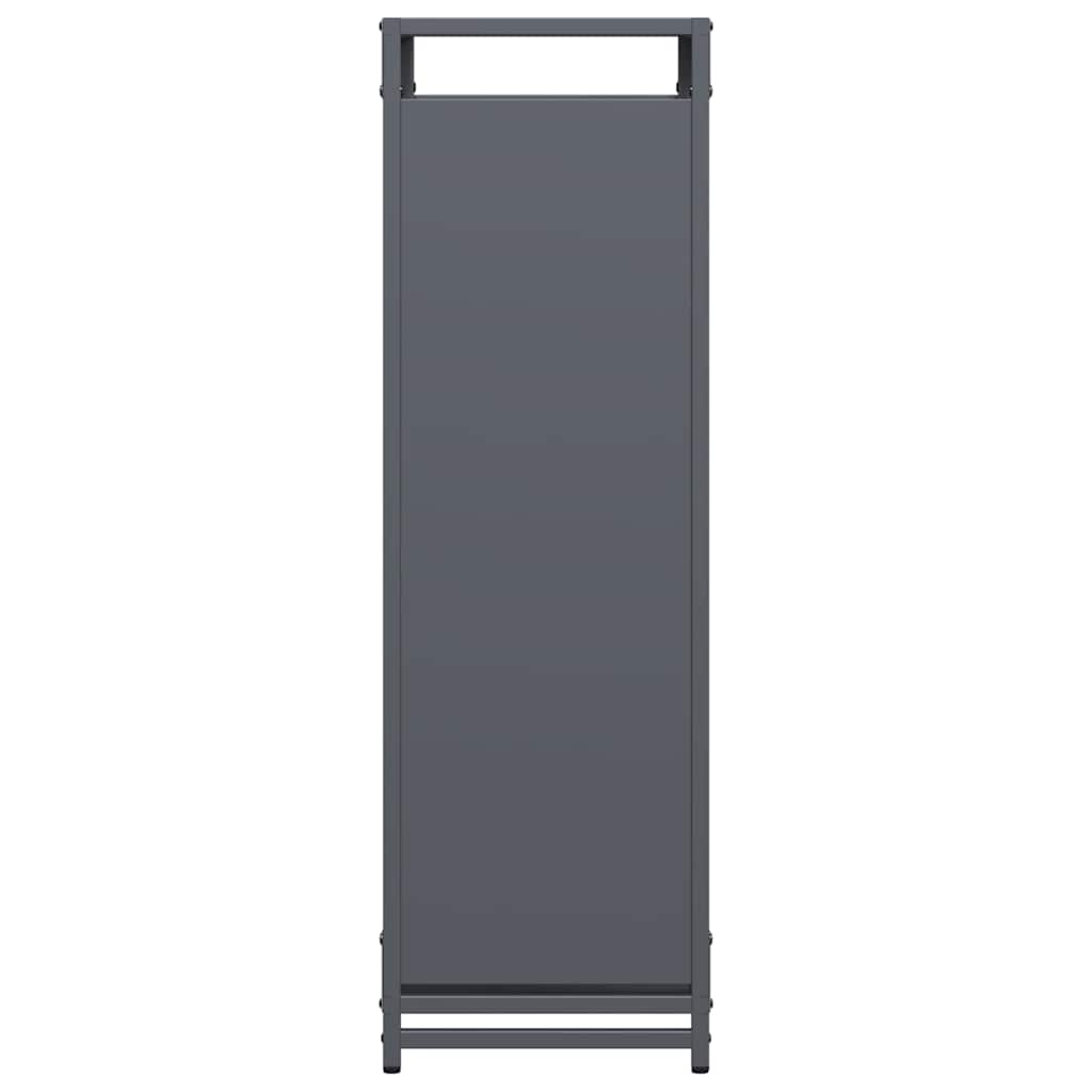 Vedstativ antrasitt 90x28x90 cm kaldvalset stål