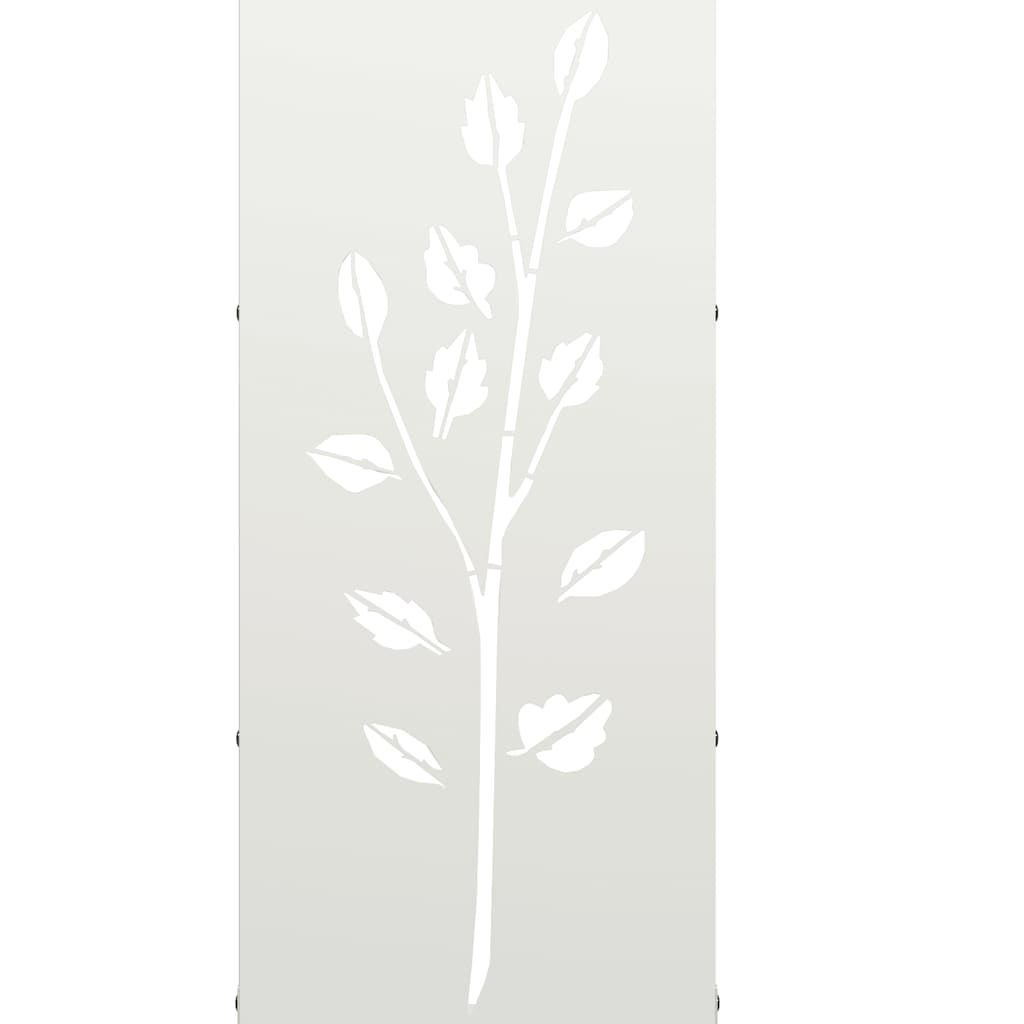 Vedstativ hvit 40x30x80 cm kaldvalset stål