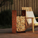Vedstativ 40x30x80 cm oksidert stål vidaXL