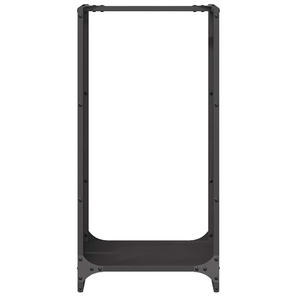 Vedstativ svart 40x30x80 cm kaldvalset stål vidaXL