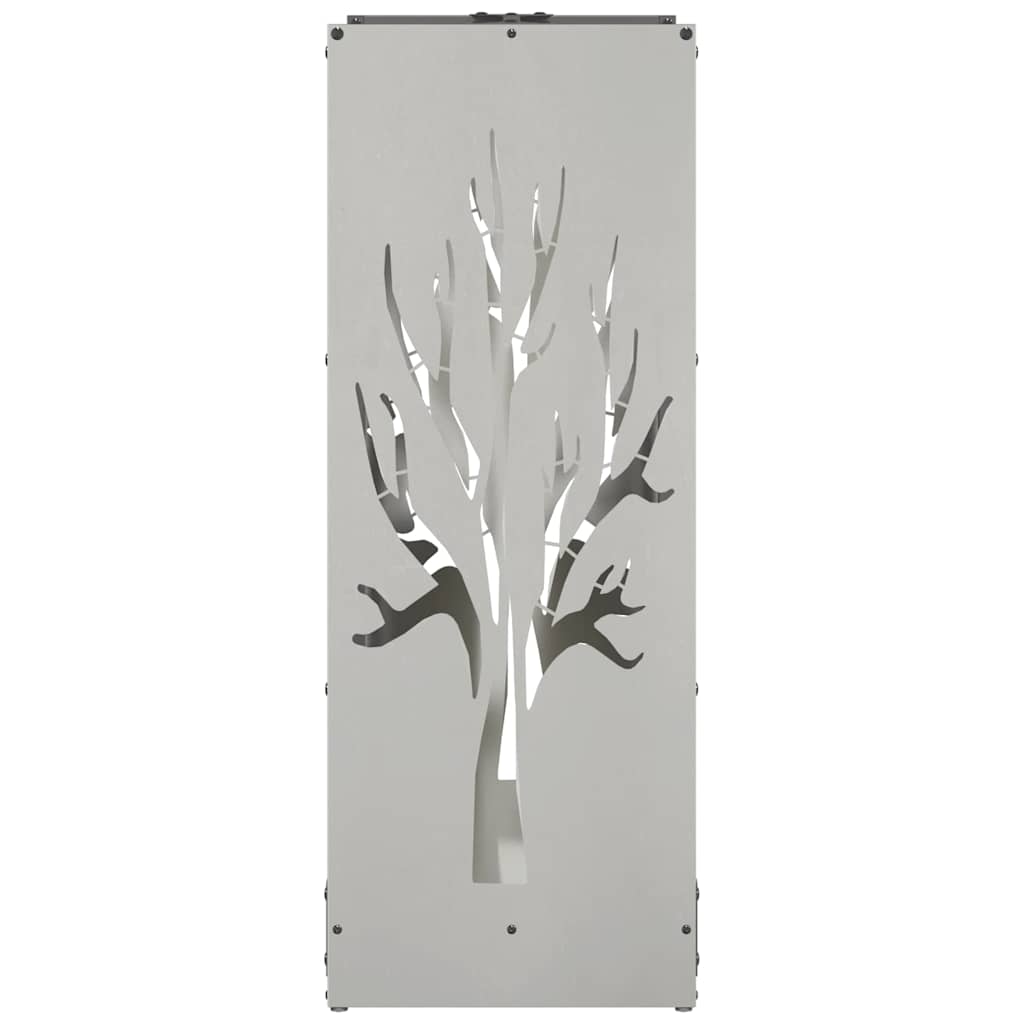 Vedstativ 40x30x80 cm rustfritt stål