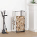 Vedstativ 40x30x80 cm rustfritt stål