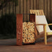 Vedstativ 40x30x80 cm oksidert stål vidaXL