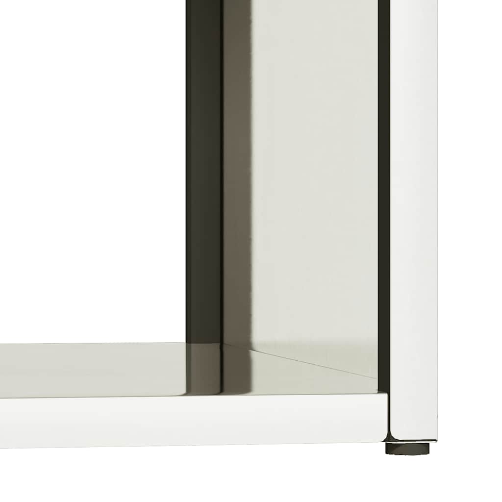 Vedstativ 40x40x40 cm rustfritt stål