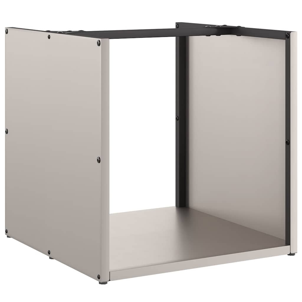 Vedstativ 40x40x40 cm oksidert stål