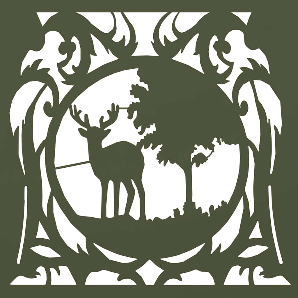 Vedstativ olivengrønn 40x40x40 cm kaldvalset stål