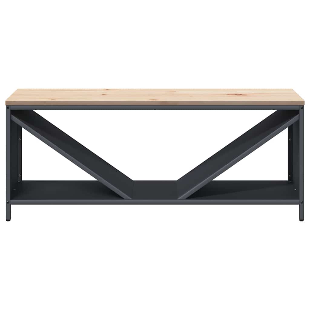 Vedstativ med tretopp antrasitt 100,5x35,5x40 cm