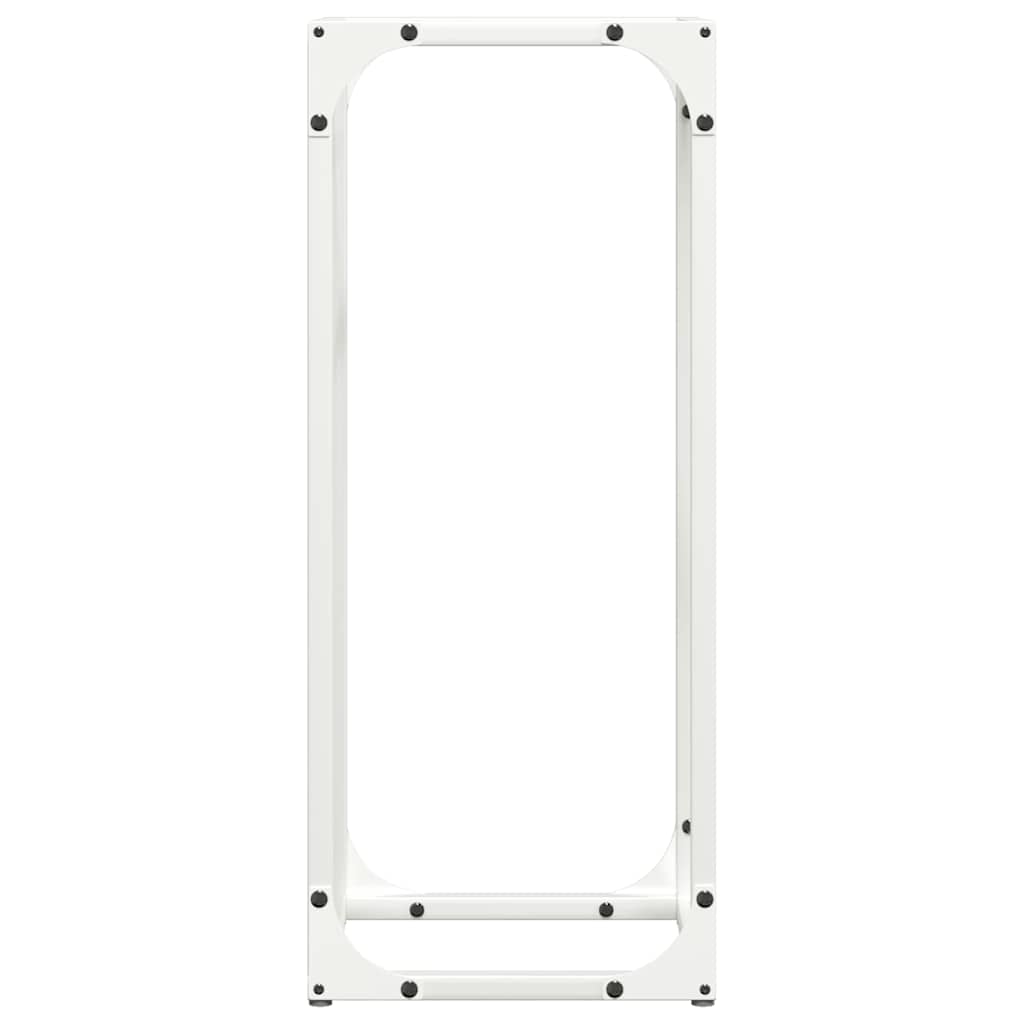 Vedstativ svart 25x25x60 cm kaldvalset stål