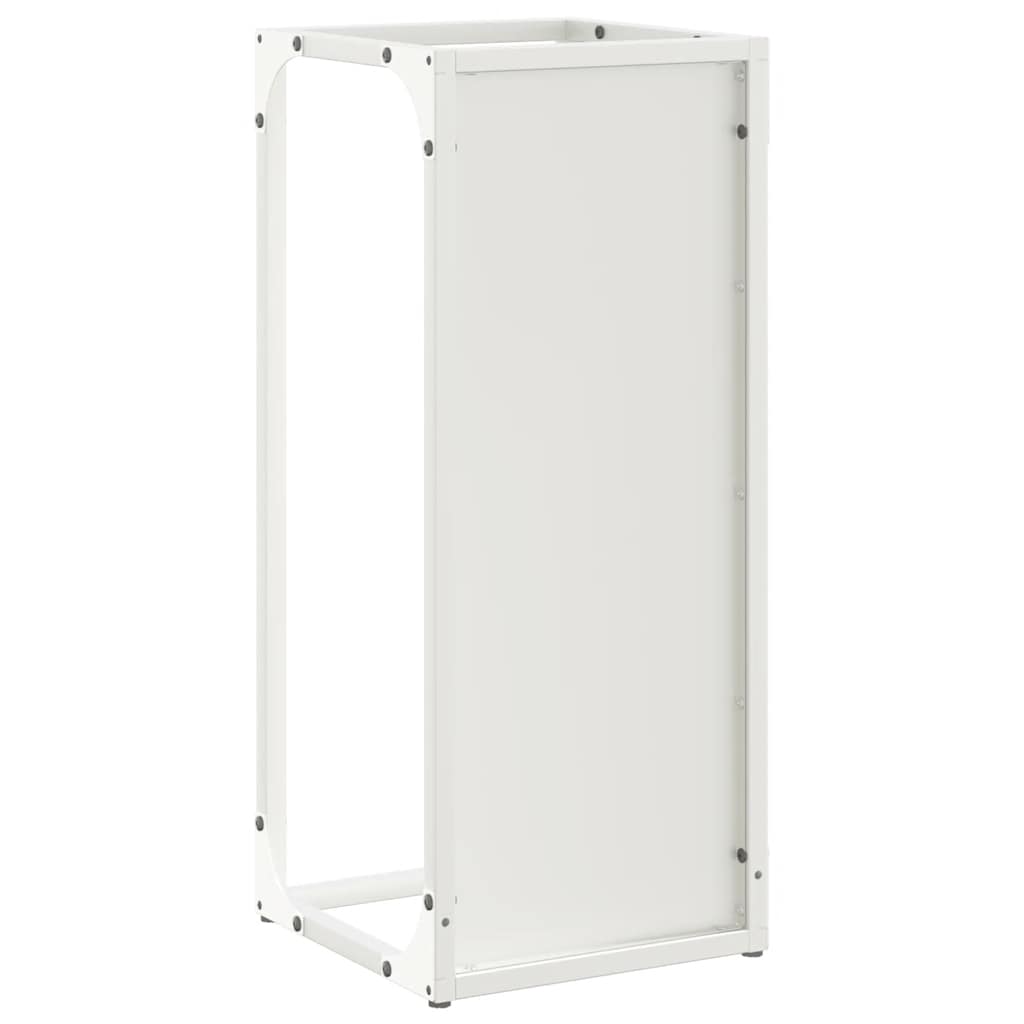 Vedstativ svart 25x25x60 cm kaldvalset stål