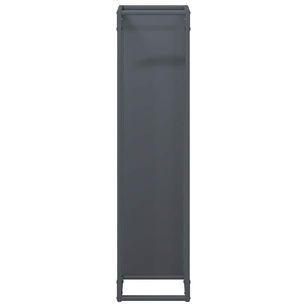 Vedstativ antrasitt 25x25x100 cm kaldvalset stål vidaXL