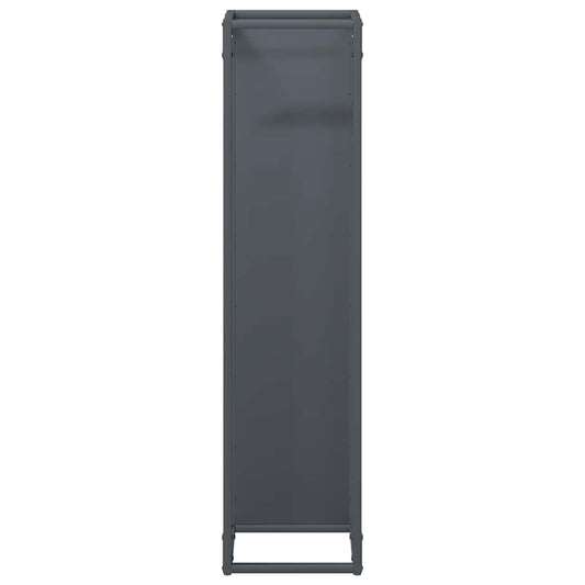 Vedstativ antrasitt 25x25x100 cm kaldvalset stål vidaXL