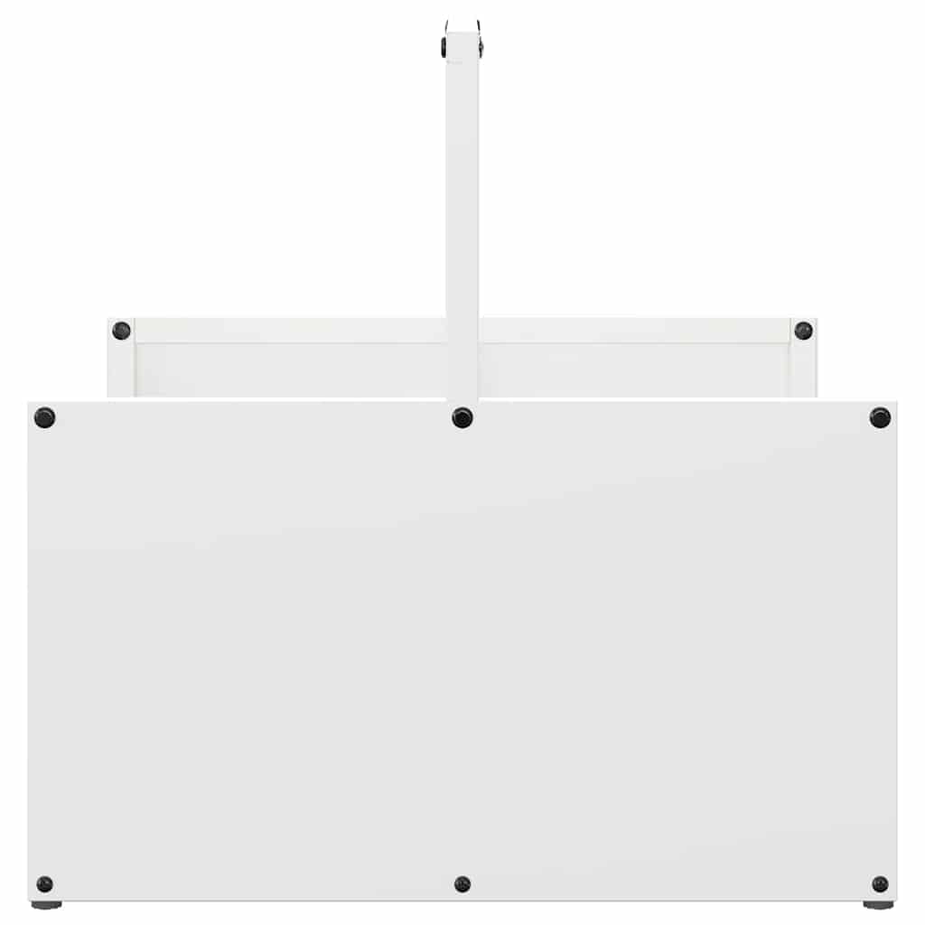 Vedstativ hvit 40x40x40 cm kaldvalset stål