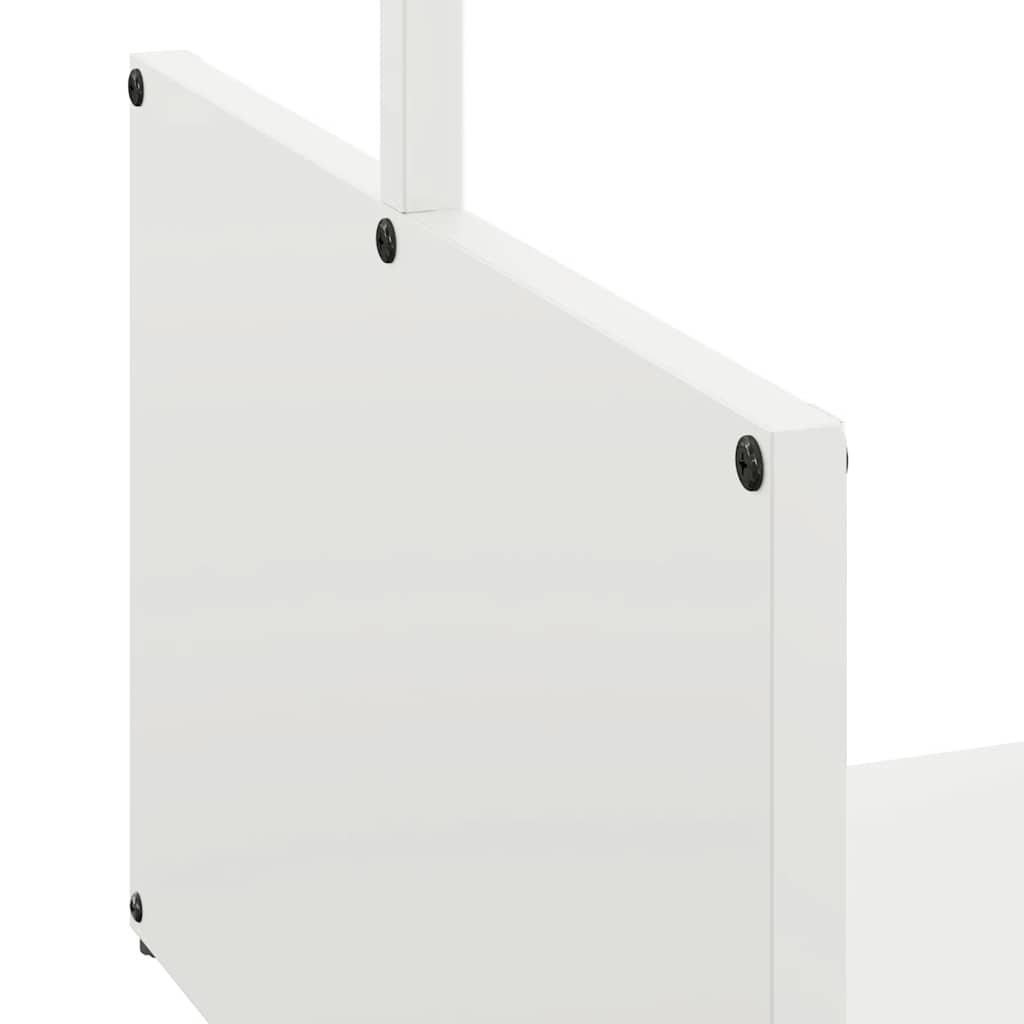 Vedstativ hvit 40x40x40 cm kaldvalset stål