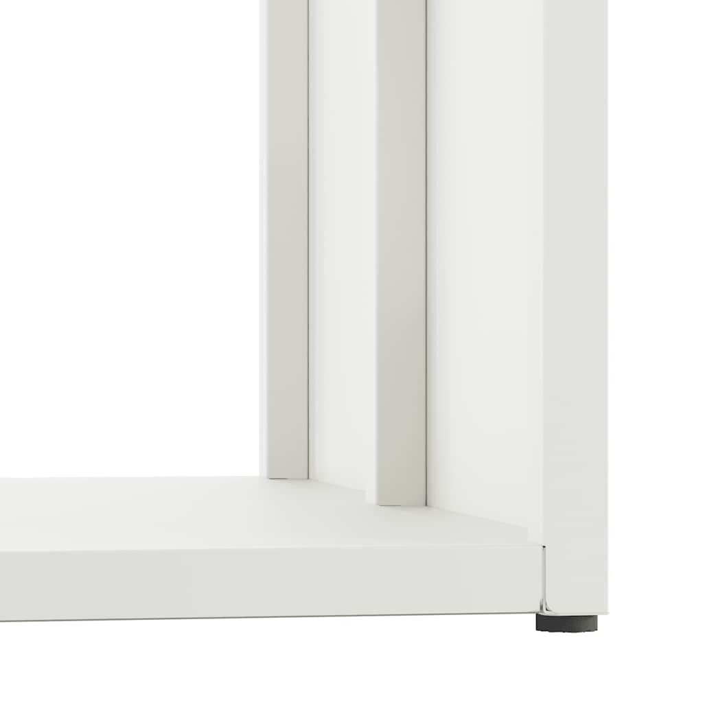 Vedstativ hvit 40x40x40 cm kaldvalset stål