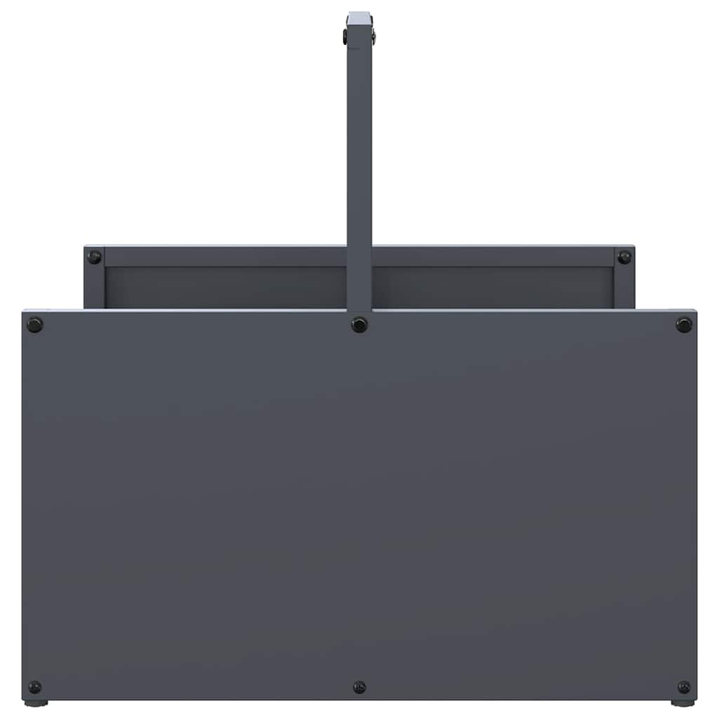Vedstativ antrasitt 40x40x40 cm kaldvalset stål