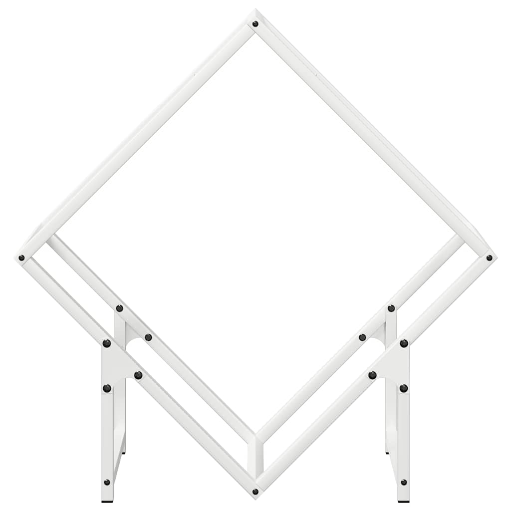 Vedstativ svart 60x25x60 cm kaldvalset stål