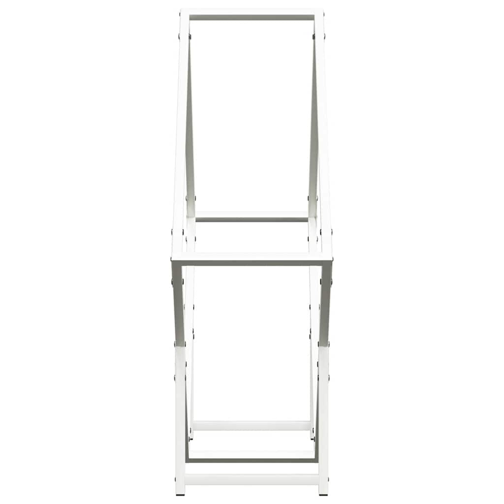 Vedstativ svart 80x25x80 cm kaldvalset stål