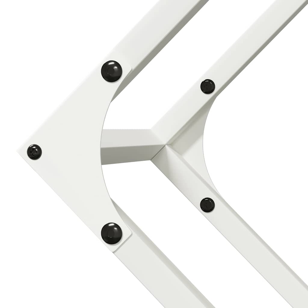 Vedstativ hvit 100x25x100 cm kaldvalset stål